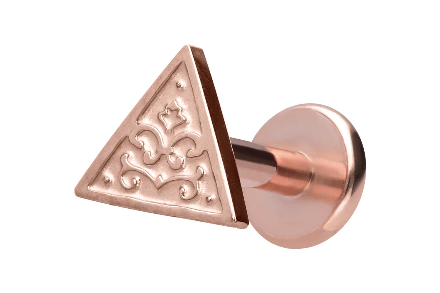 Titan Labret Piercing mit Innengewinde DREIECK